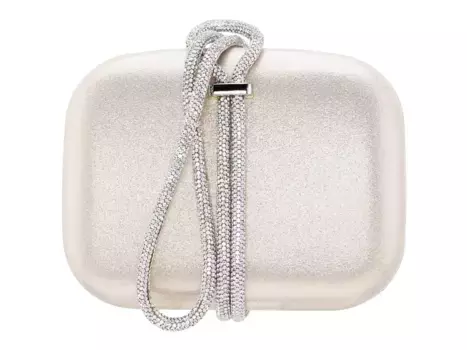 Клатч Nina Lauren, платиновый металлик
