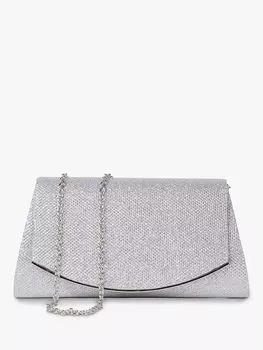 Клатч Paradox London Daytona с блестками, серебристый