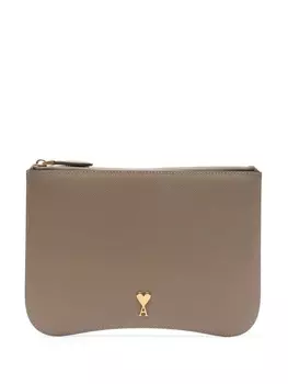 Клатч Paris Paris AMI Paris, бежевый