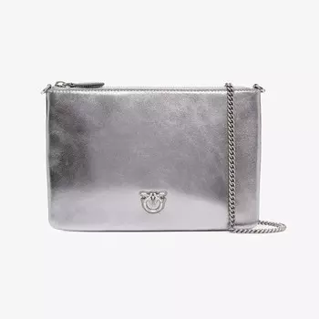 Клатч Pinko Pochette, серебристый
