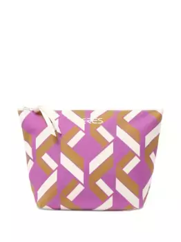 Клатч Pocket с геометричным узором ERES, фиолетовый