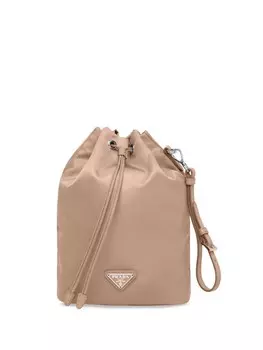 Клатч Prada с нашивкой-логотипом, серый