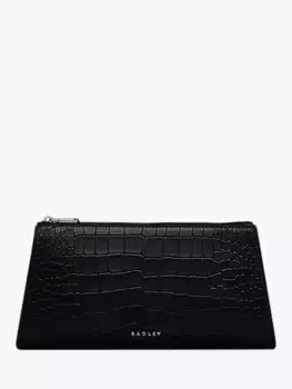 Клатч Radley Glasshouse Croc Effect Leather, черный