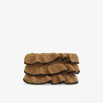 Клатч Reiss Raya, бежевый / черный