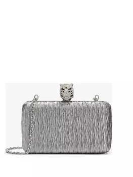 Клатч Roberto Cavalli Jeweled Tigers, серый