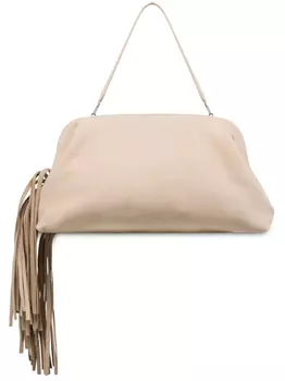 Клатч с бахромой Philosophy Di Lorenzo Serafini, нейтральный