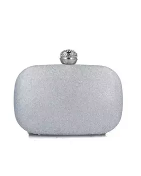 Клатч с блестками Menbur, серебряный