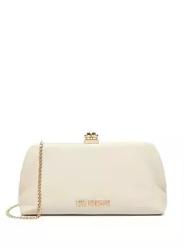 Клатч с цепочкой Love Moschino, белый