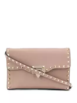 Клатч с декором Rockstud VALENTINO GARAVANI, розовый