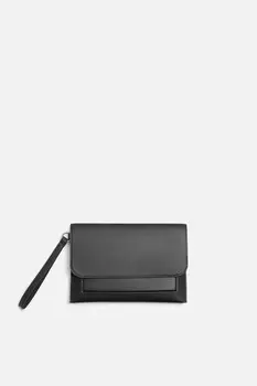 Клатч с клапаном ZARA, черный