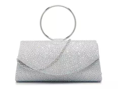 Клатч с кольцом Lilly Kelly & Katie, серебряный/металлик