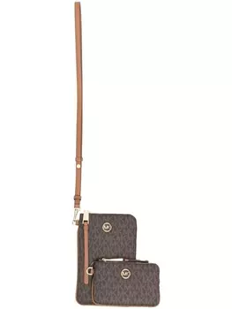 Клатч с ланъярдом и логотипом Michael Kors, коричневый