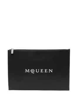 Клатч с логотипом Alexander McQueen, черный