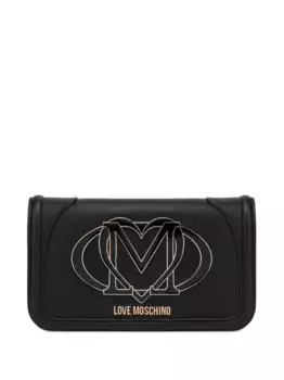 Клатч с логотипом Love Moschino, черный
