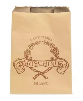 Клатч с логотипом Moschino, бежевый