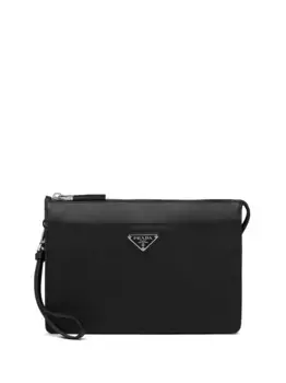 Клатч с логотипом Prada, черный