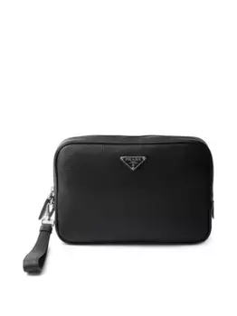 Клатч с логотипом Prada, черный