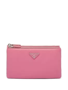 Клатч с логотипом Prada, розовый