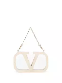 Клатч с логотипом VALENTINO GARAVANI, металлик