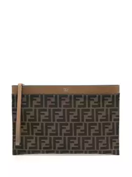 Клатч с монограммой FENDI, коричневый