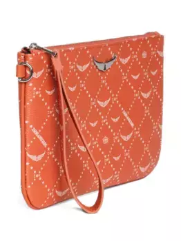 Клатч с монограммой Zadig&Voltaire, оранжевый