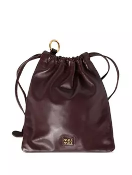 Клатч с нашивкой-логотипом Miu Miu, красный