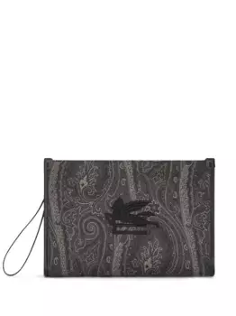 Клатч с принтом пейсли ETRO, черный