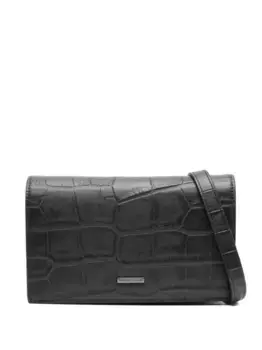 Клатч с тиснением под крокодила EMPORIO ARMANI, черный