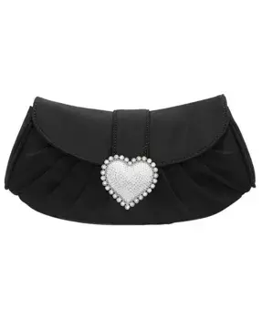 Клатч с украшением в виде хрустального сердца Nina, коричневый/бежевый