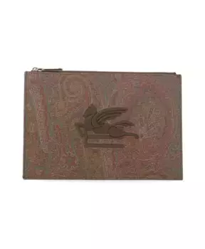 Клатч с узором пейсли Etro, коричневый