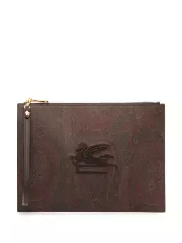 Клатч с узором пейсли ETRO, коричневый