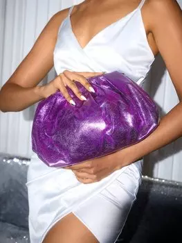 Клатч Shein SXY минималистичный, фиолетовый