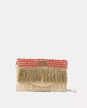 Клатч Sim Sastre кораллового цвета CORCEGA с магнитом, коралловый