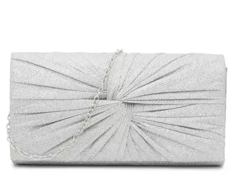 Клатч-складень Kelly & Katie Twist, серебристый металлик