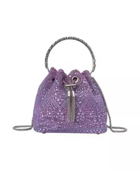 Клатч со стразами Alma En Pena, фиолетовый