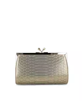 Клатч со стразами и застежкой-застежкой Menbur, золотой