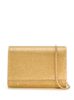 Клатч со стразами Ren Caovilla, золотой