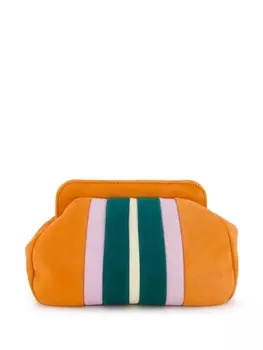 Клатч со вставкой в полоску PAULA, оранжевый