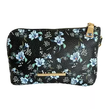 Клатч Steve Madden Trell Blue Flowers, черный