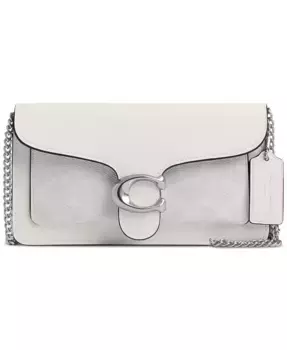 Клатч Tabby Chain в фирменном полотне COACH, белый