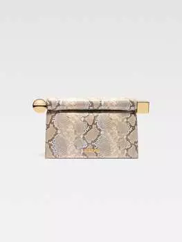 Клатч Take-out JACQUEMUS The Rond Carr clutch, бежевый