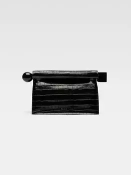 Клатч Take-out JACQUEMUS The Rond Carr clutch, черный