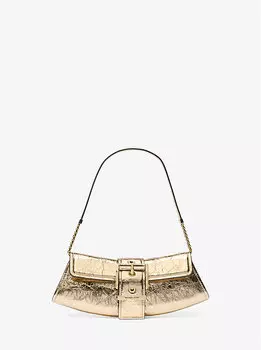 Клатч-трансформер Colby Small Crackled Metallic Leather Michael Kors, золотой