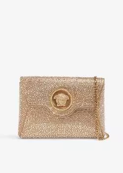 Клатч Versace La Medusa Envelope, бежевый