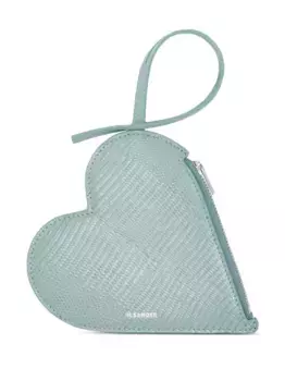Клатч в форме сердца JIL SANDER, зеленый