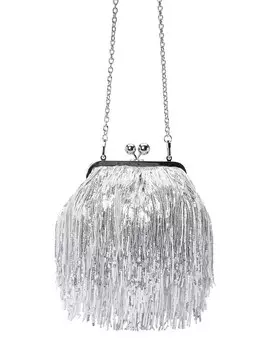 Клатч Weekend Max Mara Clutch FLOU, серебряный