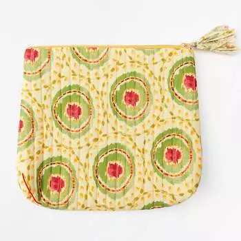 Клатч Zara Printed Quilted Toiletry, бежевый