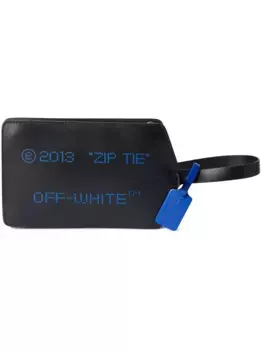 Клатч Zip Tie среднего размера OFF-WHITE, черный