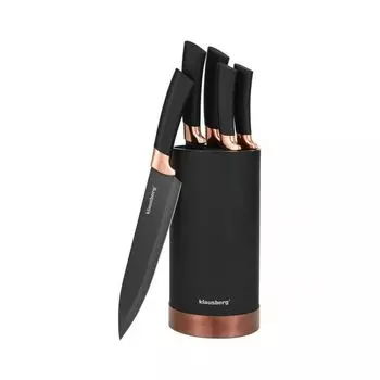 Klausberg набор из 5 кухонных ножей в блоке 48671, черный