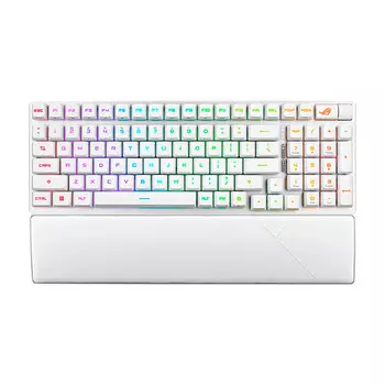 Клавиатура игровая Asus ROG Strix Scope II 96, NX Snow white, ABS, белый, английская раскладка